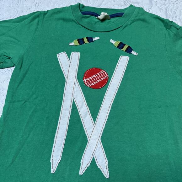 Mini Boden Cricket Appliqué Shirt Size 3/4 - Picture 3 of 6